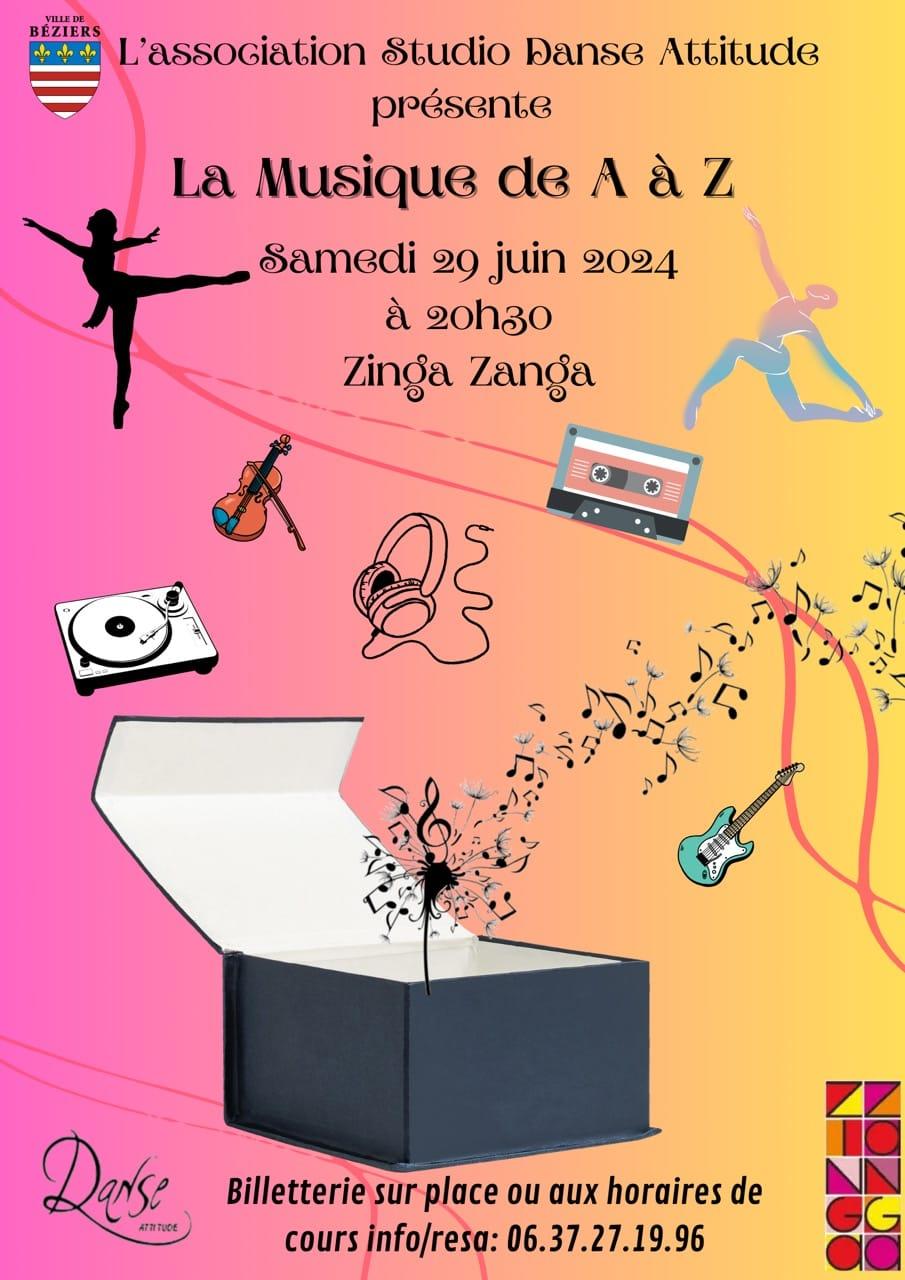 Affiche spectacle danse attitude 2024